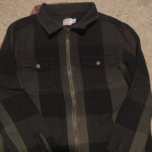 Wonder Nation Men's Dark Plaid Jacket